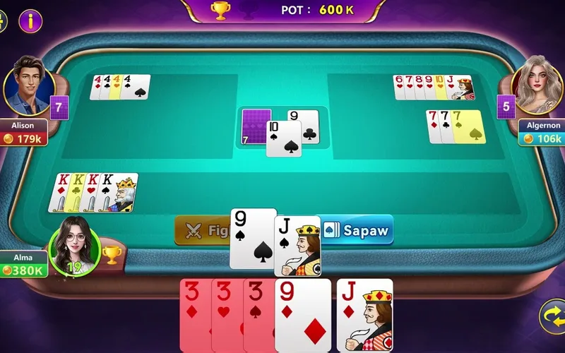 Tongits Cash Game Tables on PH777