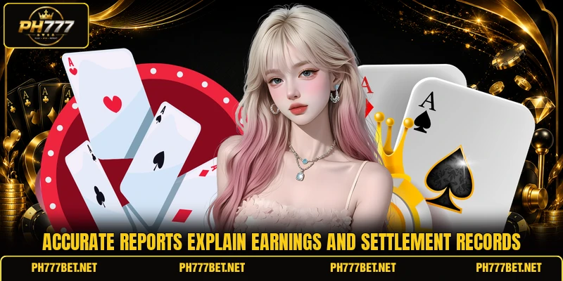Accurate reports explain earnings and settlement records
