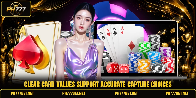 Clear card values support accurate capture choices Clear card values support accurate capture choices