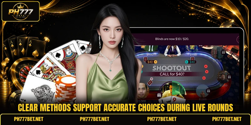 Clear methods support accurate choices during live rounds Clear methods support accurate choices during live rounds