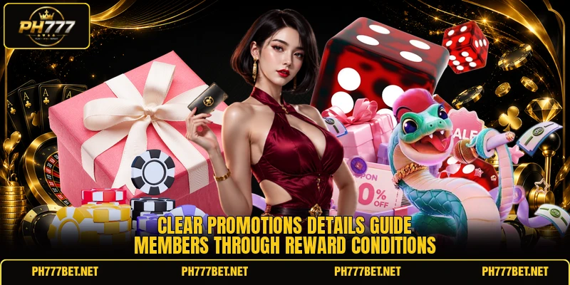 Clear promotions details guide members through reward conditions