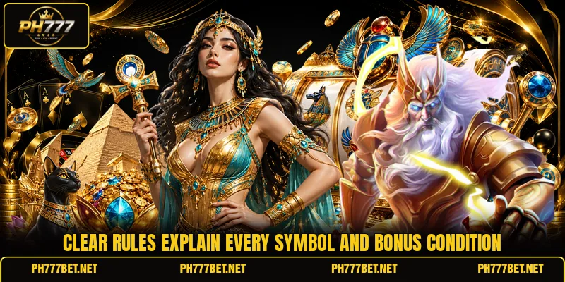 Clear rules explain every symbol and bonus condition