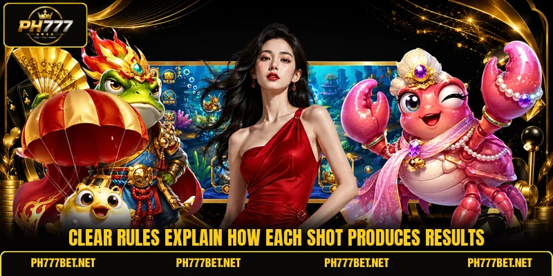 Clear rules explain how each shot produces results