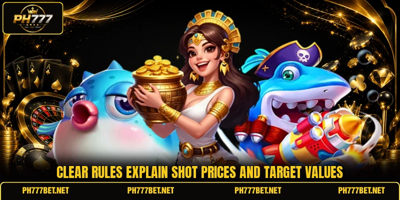 Clear rules explain shot prices and target values