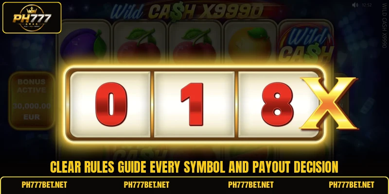 Clear rules guide every symbol and payout decision