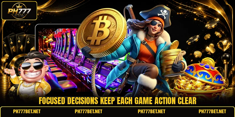 Focused decisions keep each game action clear