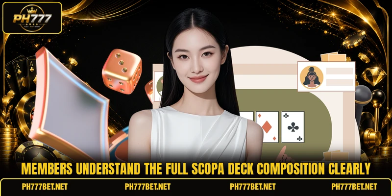 Members understand the full scopa deck composition clearly Members understand the full scopa deck composition clearly